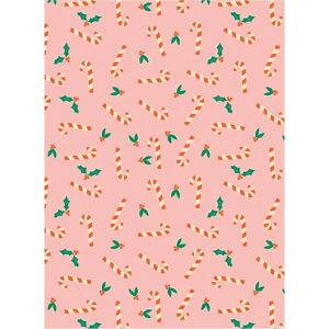 5 archů růžového balícího papíru eleanor stuart Candy Canes, 50 x 70 cm