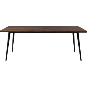 Jídelní stůl s černými ocelovými nohami Dutchbone Alagon Land, 200 x 90 cm
