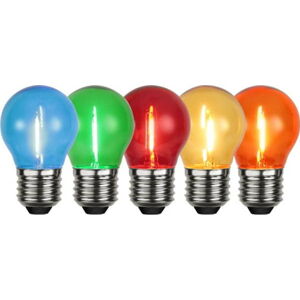 Sada 5 barevných venkovních LED žárovek Best Season E27 Outdoor Lighting