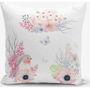 Povlak na polštář s příměsí bavlny Minimalist Cushion Covers Special Design Bird Modern, 45 x 45 cm