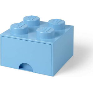 Světle modrý úložný box čtverec LEGO®