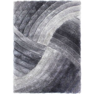 Šedý koberec Flair Rugs Furrow, 80 x 150 cm