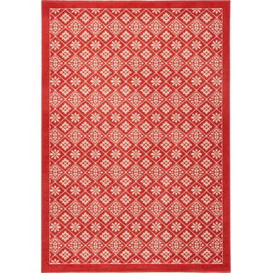 Červený koberec Hanse Home Gloria Tile, 160 x 230 cm