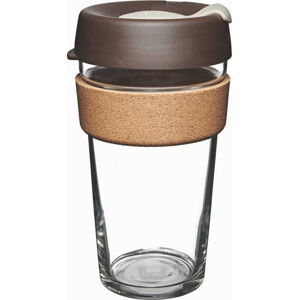 Cestovní hrnek s víčkem KeepCup Brew Cork Edition Almond, 454 ml