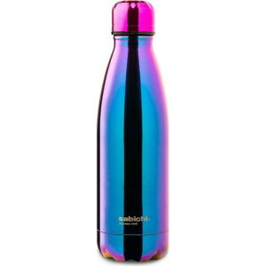 Duhově zbarvená nerezová lahev Sabichi Irridescent, 450 ml