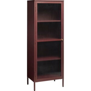 Červená kovová vitrína 58x160 cm Bronco – Unique Furniture