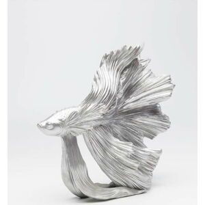 Dekorativní socha ve stříbrné barvě Kare Design Betta Fish