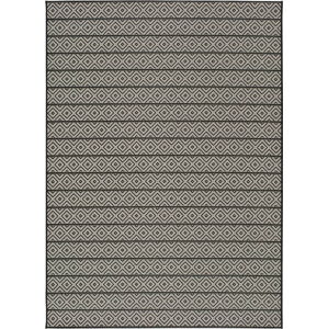 Tmavě šedý venkovní koberec Universal Tokio Stripe, 60 x 110 cm