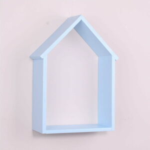 Světle modrá dřevěná nástěnná polička North Carolina Scandinavian Home Decors House