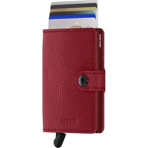 Červená kožená peněženka s pouzdrem na karty Secrid Clip