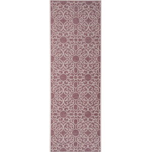 Fialovo-béžový venkovní koberec NORTHRUGS Nebo, 70 x 200 cm