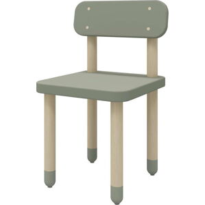 Šedozelená dětská židle Flexa Dots