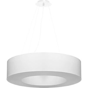 Bílé závěsné svítidlo s textilním stínidlem ø 70 cm Galata – Nice Lamps