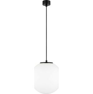 Bílé závěsné svítidlo s objímkou v černé barvě Sotto Luce TSUKI L, ⌀ 30 cm