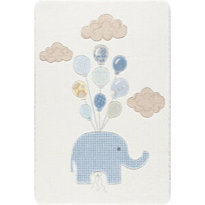 Dětský bílý koberec Confetti Sweet Elephant, 133 x 190 cm