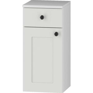 Bílá nízká závěsná koupelnová skříňka 30x60 cm Senja – STOLKAR