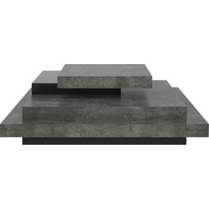 Šedý konferenční stolek v dekoru betonu 110x110 cm Slate - TemaHome