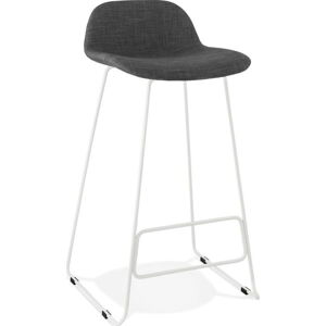 Šedá barová stolička s bílýma nohoma Kokoon Vancouver, výška sedu 76 cm