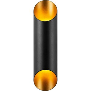 Nástěnné svítidlo v černé a zlaté barvě ø 8 cm Cut – Opviq lights