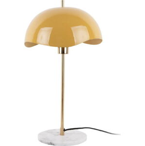 Okrově žlutá stolní lampa (výška 56 cm) Waved Dome – Leitmotiv
