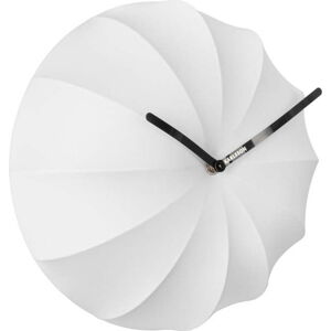 Bílé nástěnné hodiny Karlsson Stretch, ø 40 cm
