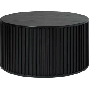 Černý kulatý konferenční stolek ø 85 cm Siena – Unique Furniture
