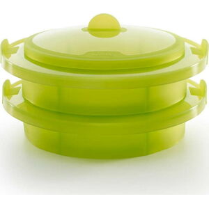 Zelená silikonová nádoba na vaření v páře Lékué Steamer XL, ⌀ 27,5 cm