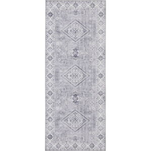 Světle šedý běhoun Nouristan Gratia, 80 x 200 cm