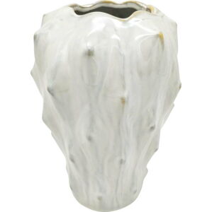 Slonovinově bílá keramická váza PT LIVING Flora, výška 23,5 cm