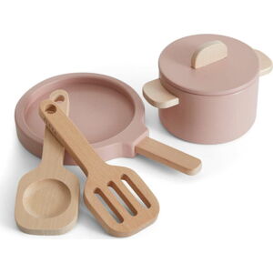 Sada dřevěného dětského nádobí Flexa Play Pot & Pan