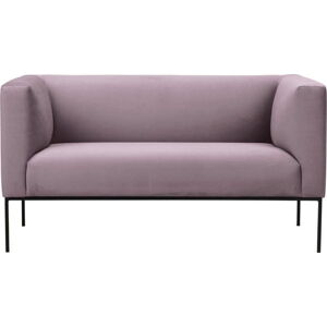 Světle růžová sametová pohovka Windsor & Co Sofas Neptune, 145 cm