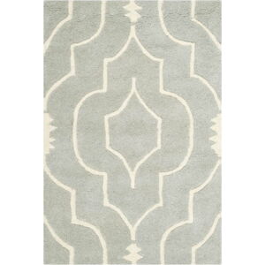 Šedý vlněný koberec Safavieh Morgan, 152 x 91 cm
