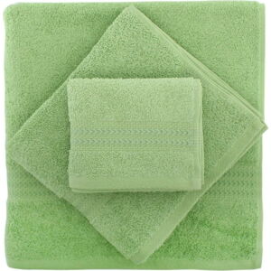 Set 2 zelených bavlněných ručníků a osušky ze 100% bavlny Rainbow