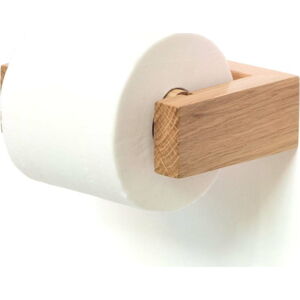 Nástěnný držák na toaletní papír z dubového dřeva Wireworks Mezza