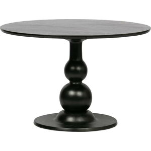 Černý kulatý jídelní stůl z mangového dřeva BePureHome Blanco, ⌀ 120 cm