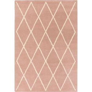 Růžový ručně tkaný vlněný koberec 200x290 cm Albany – Asiatic Carpets