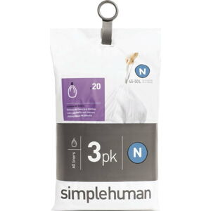 Pytle na odpadky 60 ks 50 l N - simplehuman