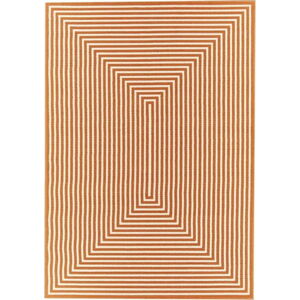 Oranžový venkovní koberec Floorita Braid, 133 x 190 cm