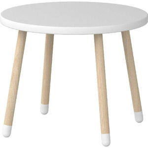 Bílý dětský stolek Flexa Dots, ø 60 cm