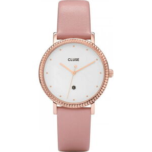 Dámské hodinky s růžovým koženým řemínkem Cluse Le Couronnement