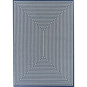 Tmavě modrý venkovní koberec Floorita Braid, 200 x 285 cm