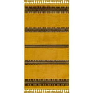 Žlutý pratelný koberec 120x80 cm - Vitaus