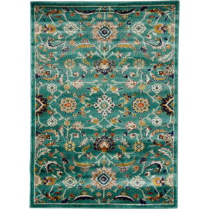 Tyrkysově modrý koberec Webtappeti Moss, 80 x 150 cm