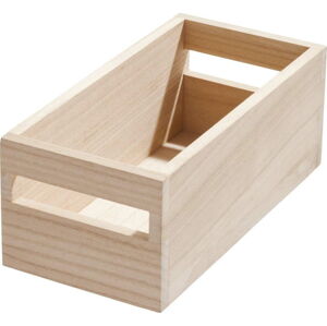Úložný box ze dřeva paulownia iDesign Eco Handled, 12,7 x 25,4 cm