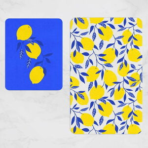 Žluto-modré koupelnové předložky v sadě 2 ks – Oyo Concept