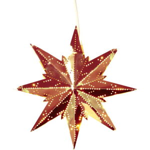 Měděná světelná dekorace Best Season Brass Star, výška 25 cm