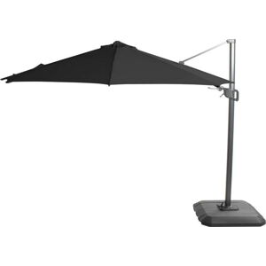 Černý slunečník ø 350 cm Shadowflex Deluxe – Hartman