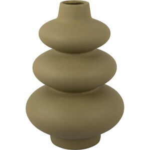 Zelená keramická váza Karlsson Circles, výška 28,5 cm