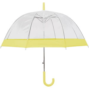 Transparentní holový deštník s automatickým otevíráním Ambiance Pastel Yellow, ⌀ 85 cm