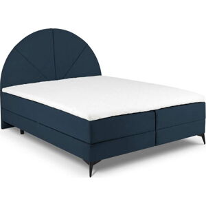 Tmavě modrá boxspring postel s úložným prostorem 180x200 cm Sunset – Cosmopolitan Design